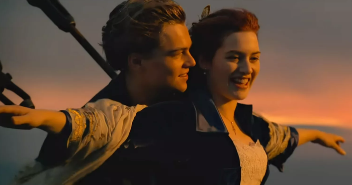 Leonardo DiCaprio và Kate Winslet trong phim Titanic. Ảnh: NSX