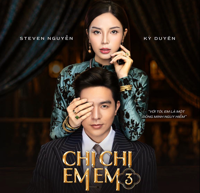 Kỳ Duyên gây chú ý khi công bố poster đầu tiên của phim điện ảnh Chị Chị Em Em 3. Ảnh: NSX