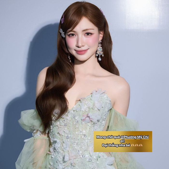 Hòa Minzy bày tỏ sự chờ đợi với sản phẩm mới của Phương Mỹ Chi. Ảnh: FBNV