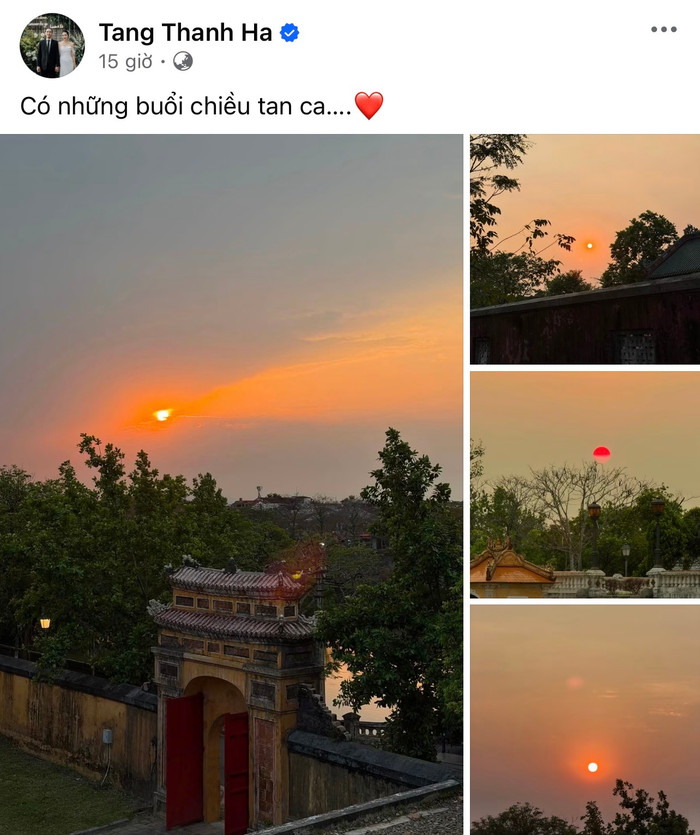 Hình ảnh Tăng Thanh Hà chia sẻ gần đây. Ảnh: Chụp màn hình FBNV