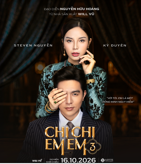 Hoa hậu Kỳ Duyên và diễn viên Steven Nguyễn trong poster mới nhất của phim. Ảnh: ĐPCC