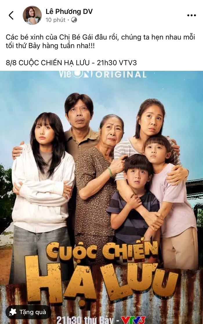 Thông báo của Lê Phương. Ảnh: Chụp màn hình FBNV
