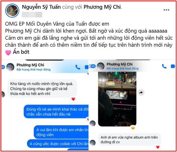 Chàng trai đặc biệt của Hòa Minzy công khai tin nhắn với Phương Mỹ Chi Ảnh 1