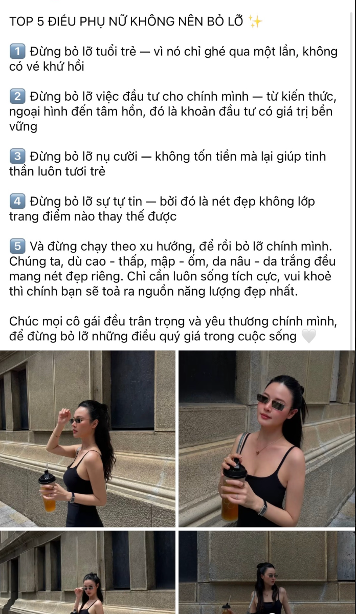 Midu chia sẻ. Ảnh: Chụp màn hình FBNV