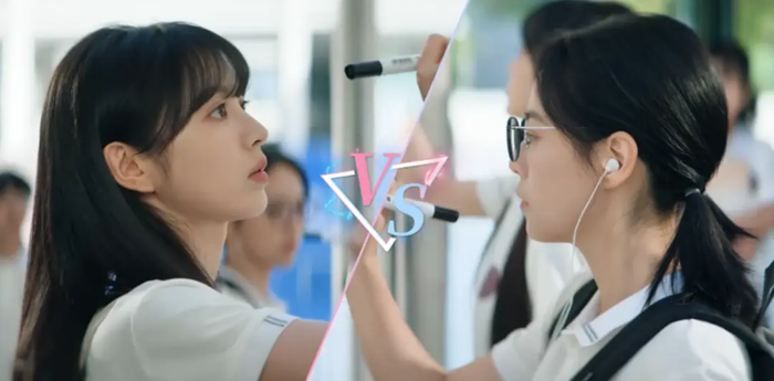 Cách thể hiện trí thông minh vượt trội của nữ chính Lâm Tri Hạ do Điền Hi Vi đảm nhận qua các tình huống thi đấu còn khá đơn giản. Ảnh: NSX