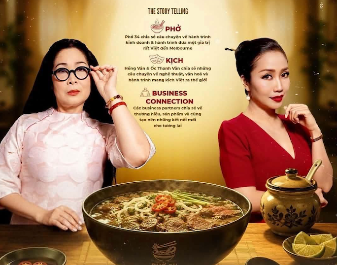 NSND Hồng Vân chia sẻ thông tin về chương trình Kịch Phở. (Ảnh: FBNV)