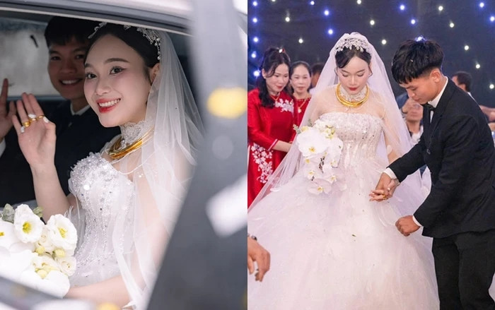 Cô giáo Nguyễn Linh - bà xã cầu thủ Hồ Văn Cường.&nbsp;