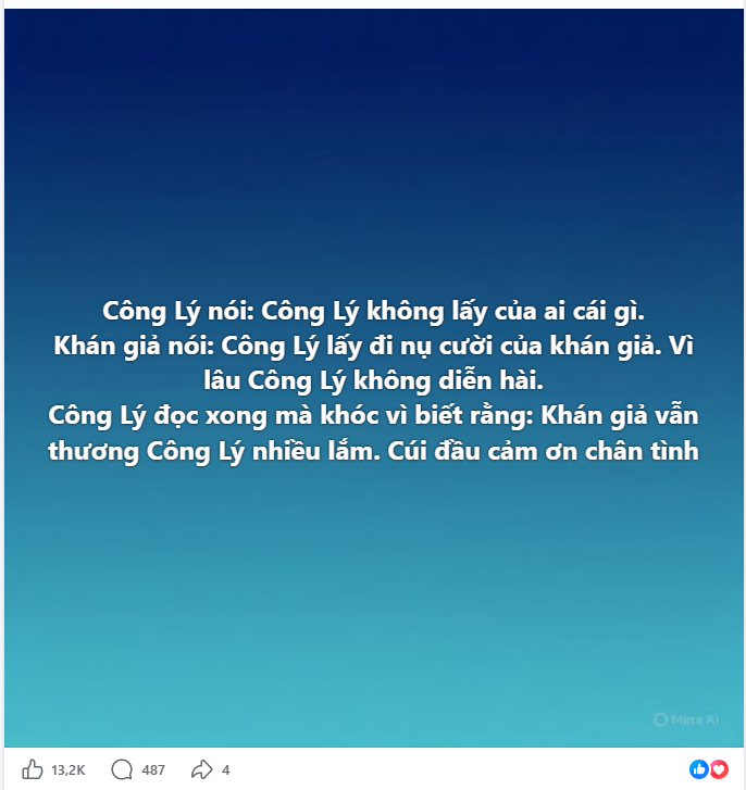 Câu chuyện về 'món nợ tiếng cười' khiến NSND Công Lý xúc động khi biết khán giả vẫn mong chờ ngày anh có thể trở lại diễn xuất nhiều hơn.