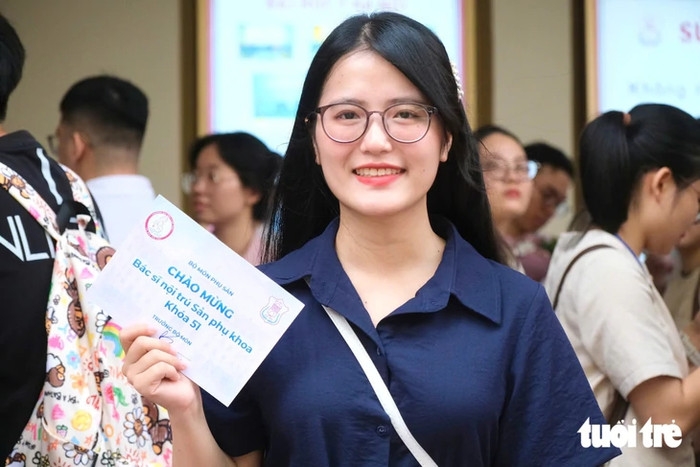 Tân bác sĩ nội trú chuyên ngành sản phụ khoa Vũ Thị Huyền Trang - Ảnh: NGUYÊN BẢO