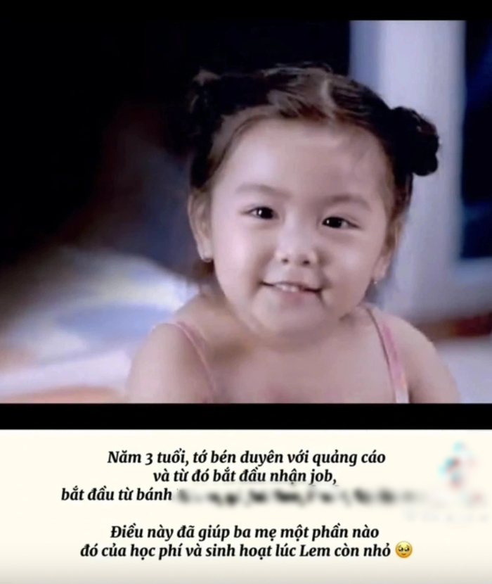 Lọ Lem bén duyên với công việc quảng cáo từ năm 3 tuổi.