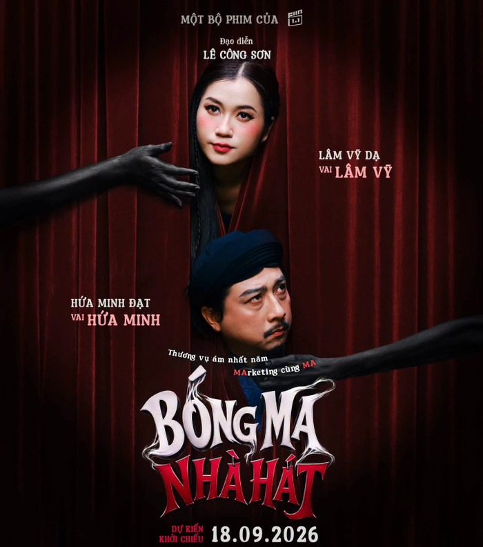 Lâm Vỹ Dạ và Hứa Minh Đạt tiếp tục đóng chung trong Bóng Ma Nhà Hát. Ảnh: FBNV
