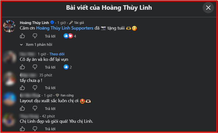 Cư dân mạng khen ngợi biểu diễn xuất thần trên sân khấu của Hoàng Thùy Linh.