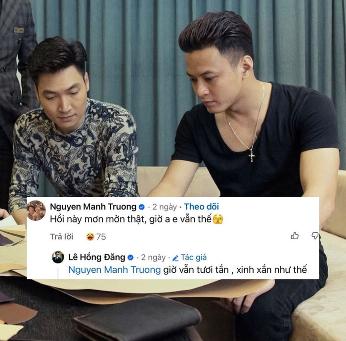 Mạnh Trường cũng nhanh chóng để lại bình luận bên dưới bài chúc mừng của Hồng Đăng. Ảnh: FBNV