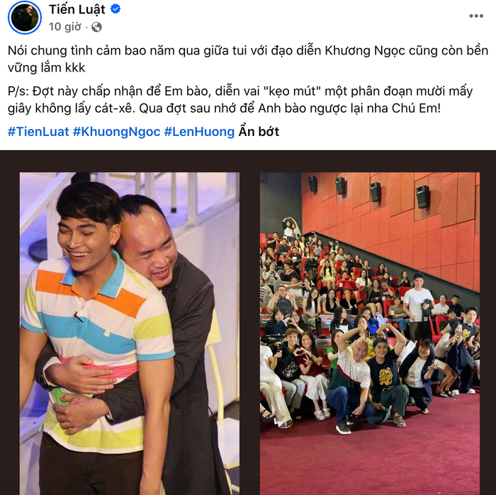 Tiến Luật không nhận thù lao khi đóng phim Lên Hương.