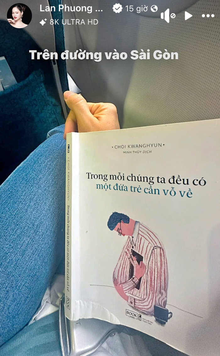 Lan Phương chia sẻ trạng thái hiện tại.
