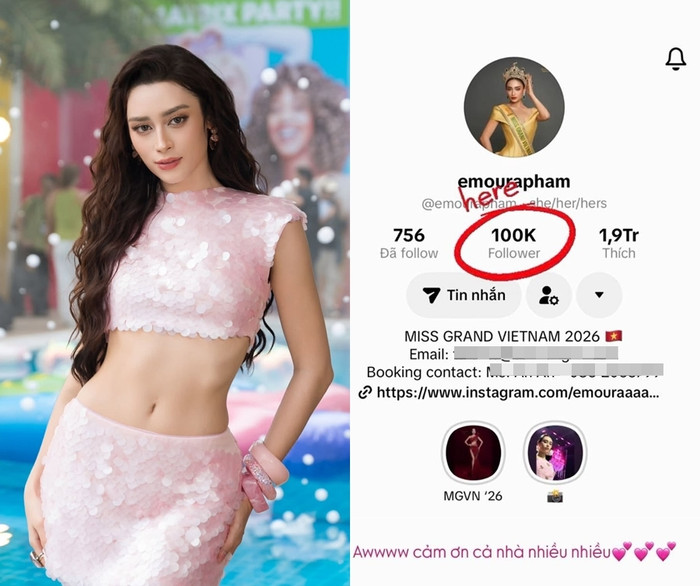 Emoura Phạm vui mừng nhận tin đặc biệt trước thềm đi thi Miss Grand International 2026.