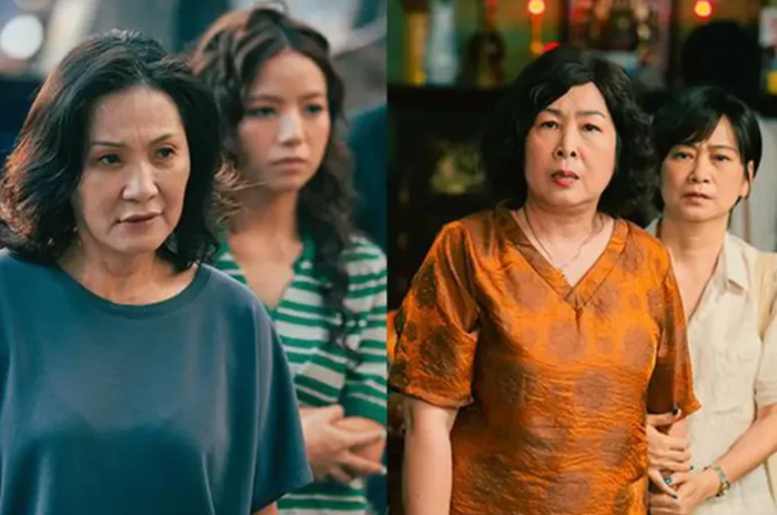 NSND Hồng Vân và Hồng Đào lần đầu đối đầu trên màn ảnh rộng trong Lên Hương. Ảnh: NSX