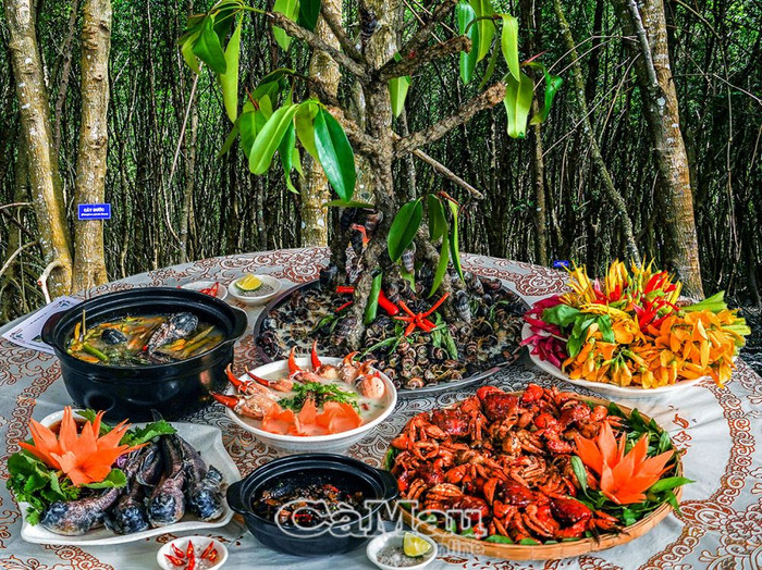 Cà Mau có rất nhiều món ngon hấp dẫn. Ảnh: báo Cà Mau