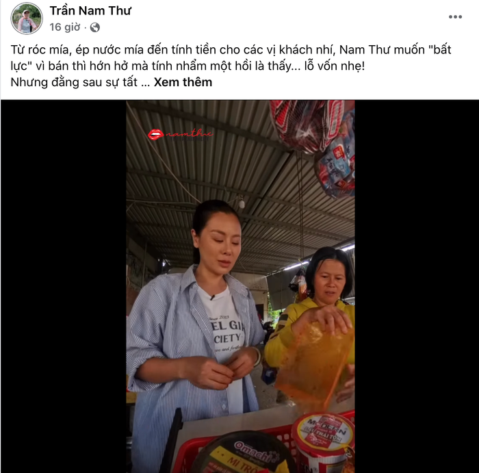 Nam Thư 'bỏ phố về quê' bán tạp hóa Ảnh 1