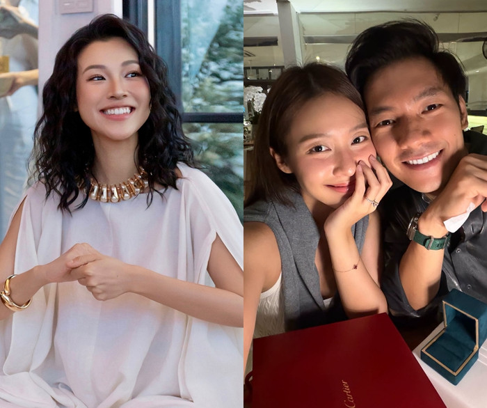 MC Hoàng Oanh chúc phúc Khả Ngân và Nhan Phúc Vinh.