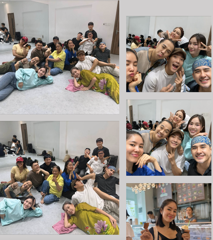 Diễn viên Lê Phương đăng tải hình ảnh tập luyện cùng đồng nghiệp.&nbsp;