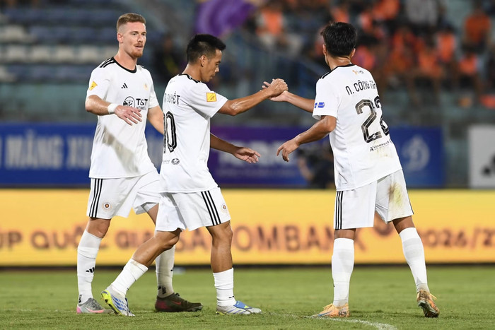 Hà Nội FC tiếp tục trải qua những ngày tháng đáng quên khi nhận thất bại trước Đà Nẵng ở vòng đấu Cúp Quốc gia 2026-2027. Ảnh: Hà Nội FC