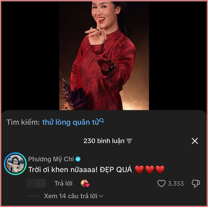 Phương Mỹ Chi xuýt xoa trước đoạn clip của Võ Hạ Trâm.