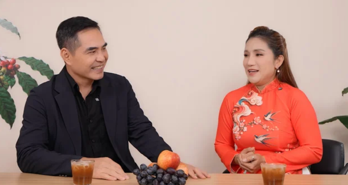 Trung Dũng và Cát Tường chia sẻ ở talkshow Thật và Giả.