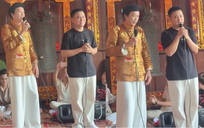 Hoài Lâm và Hoài Linh song ca&nbsp;