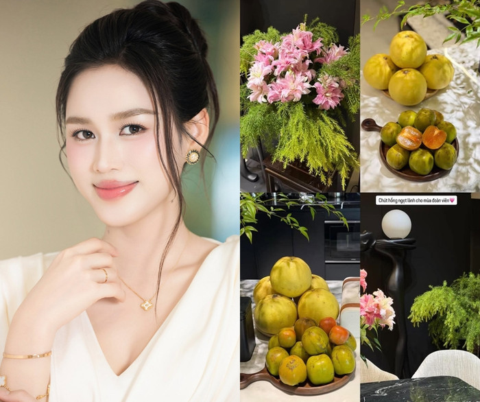 Hoa hậu Đỗ Thị Hà trang trí tổ ấm đón Tết Trung thu.