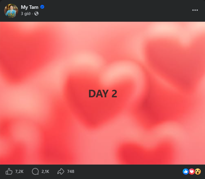 Mỹ Tâm gây xôn xao mạng xã hội với dòng trạng thái DAY 2.