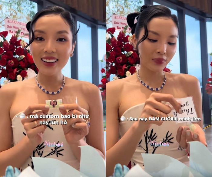 Hoa hậu Kỳ Duyên tuyên bố về đám cưới khiến khán giả thích thú. (Ảnh chụp màn hình từ TikTok NiuBoo)