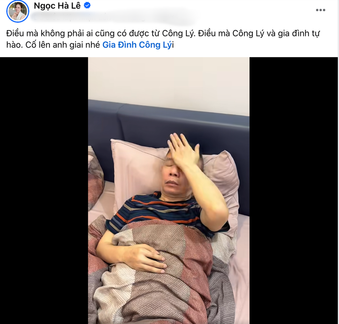 Vợ NSND Công Lý chia sẻ.