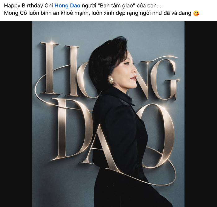 Hồng Đào đón sinh nhật ở tuổi 64.