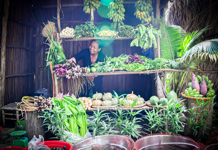 Chợ quê Cà Mau. Ảnh: Doanh nghiệp tiếp thị