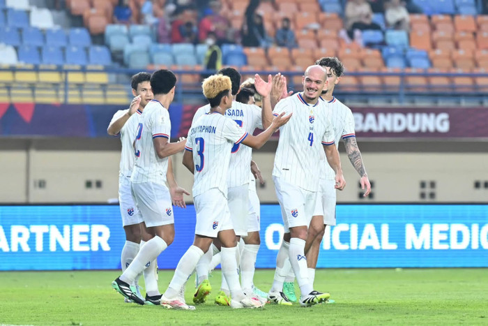 Tuyển Thái Lan đã có màn khởi đầu thuận lợi tại FIFA ASEAN Cup 2026 khi đánh bại Pakistan với tỷ số 4-0 ở lượt trận mở màn bảng B. Ảnh: FAT