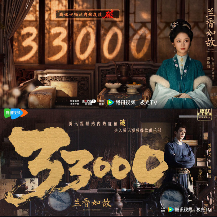 Lan Hương Như Cố tạo dấu ấn mới khi vượt mốc 33.000 điểm nhiệt trên Tencent Video.