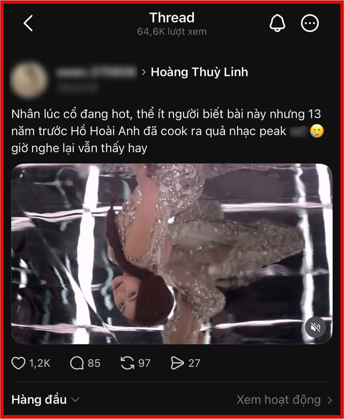 Cư dân mạng chia sẻ lại ca khúc Rơi của Hoàng Thùy Linh và Hồ Hoài Anh được ra mắt 13 năm trước.