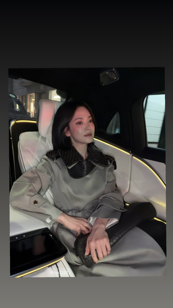 Hình ảnh Song Hye Kyo tại Milan (Ý) tham gia tuần lễ thời trang. (Ảnh từ IG @hyun.0509)