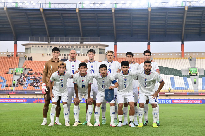 Thái Lan đến FIFA ASEAN Cup 2026 với phiên bản gần như mạnh nhất, tạo ra thách thức rất lớn cho HLV Kim Sang Sik trong cuộc đối đầu với đội bóng xứ chùa vàng. Ảnh: FAT
