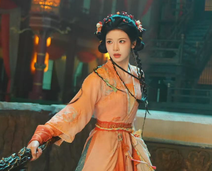Trương Miểu Di đảm nhận vai Thôi Tiểu Tiểu trong Thác Thế Lục. Ảnh: Weibo đoàn phim