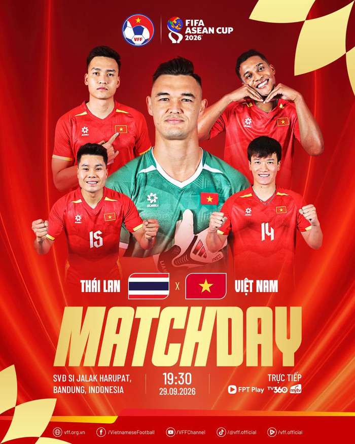 Việt Nam đang nắm lợi thế lớn về tinh thần trước tuyển Thái Lan. Ảnh: VFF