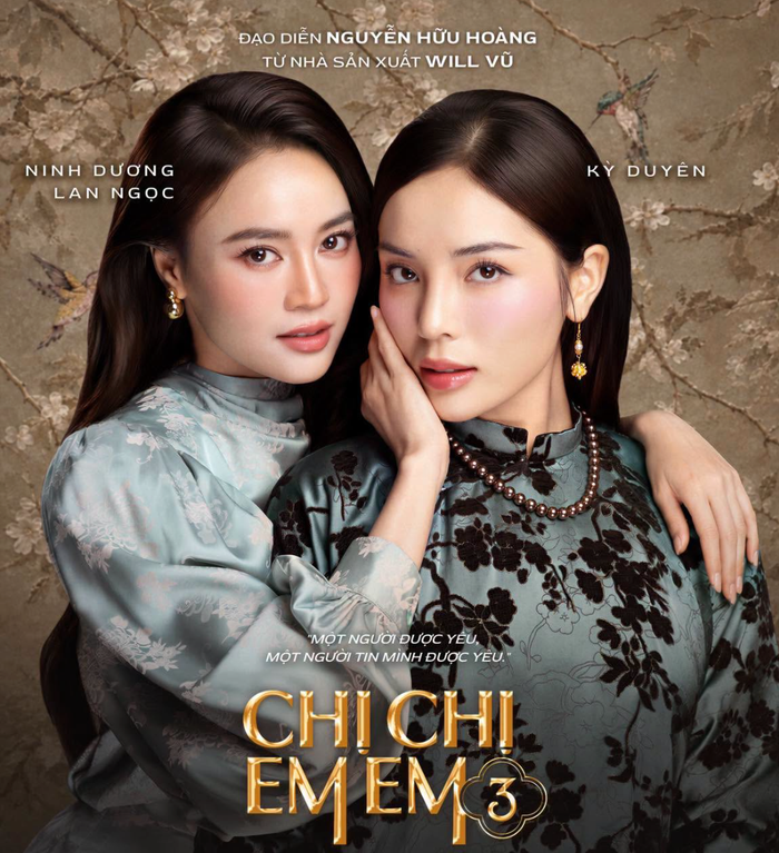 Kỳ Duyên chia sẻ hình ảnh thân thiết với Ninh Dương Lan Ngọc trong phim Chị Chị Em Em 3. Ảnh: FBNV
