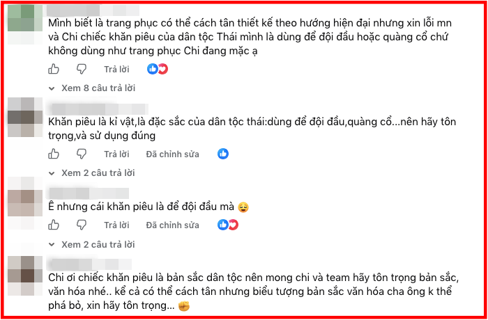 Nhiều cư dân mạng lên tiếng về việc stylist phối khăn Piêu vào trang phục của Phương Mỹ Chi.