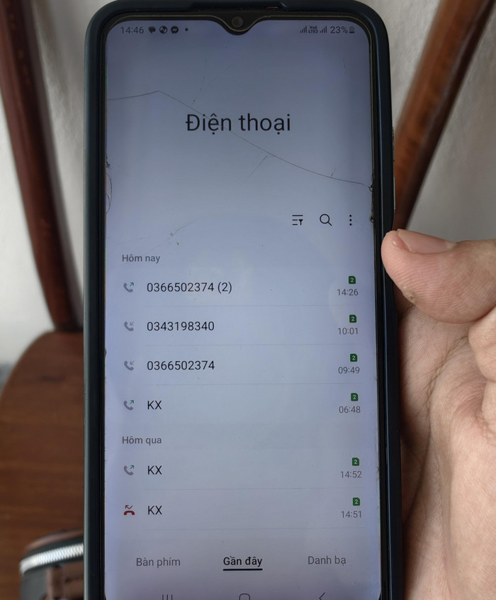 Các số điện thoại mà đối tượng lừa đảo sử dụng để hù dọa bà T. Ảnh: Công an TP Đà Nẵng