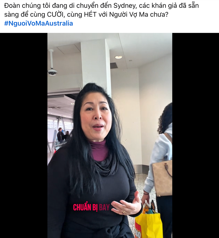 NSND Hồng Vân đang di chuyển đến Sydney.