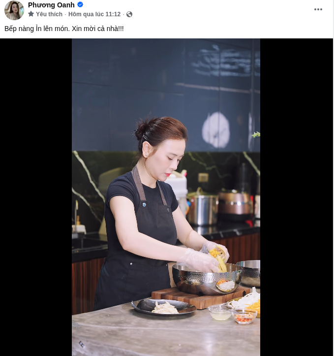 Bài đăng trên trang cá nhân của Phương Oanh nhận về lượt tương tác cao từ khán giả. Ảnh: FBNV