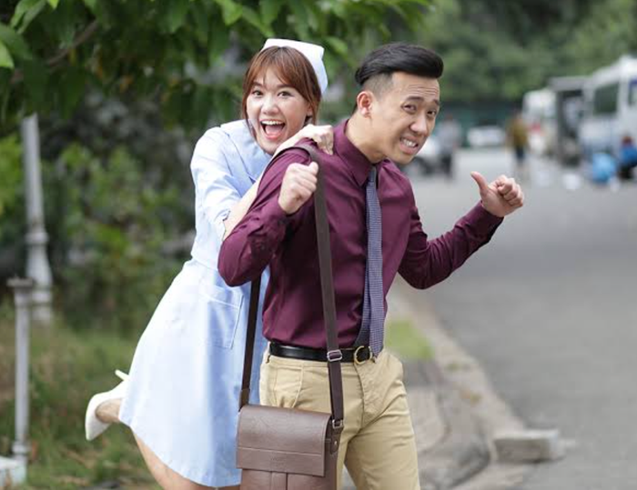 Hari Won và Trấn Thành trong Bệnh viện ma.