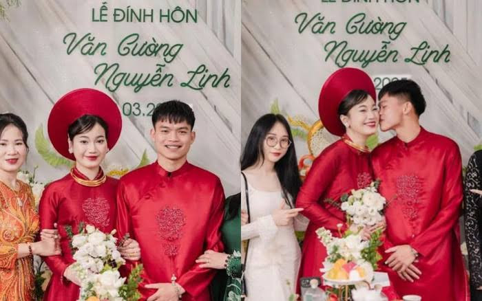Cô giáo Nguyễn Linh - bà xã cầu thủ Hồ Văn Cường.