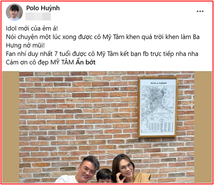 Con trai Đàm Vĩnh Hưng được Mỹ Tâm làm điều đặc biệt Ảnh 2